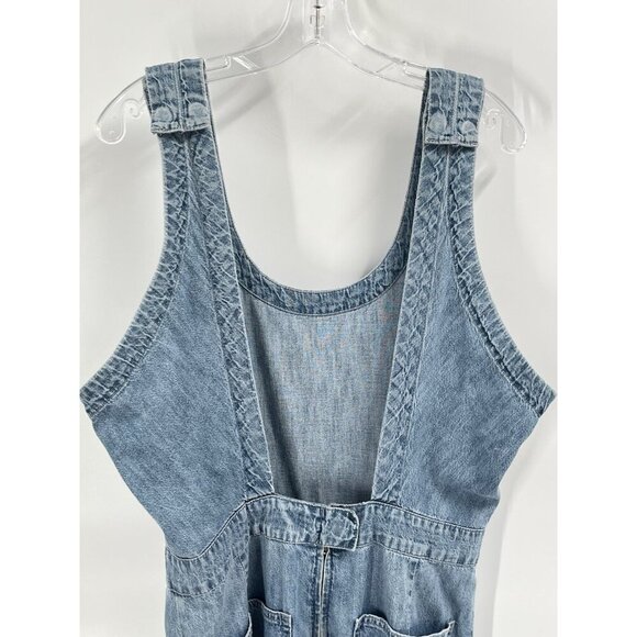 Vintage Y2K Lucky Brand Denim Culotte Jumpsuit Overalls Sz Large - Picture 7 of 10